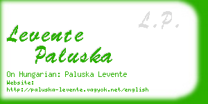 levente paluska business card